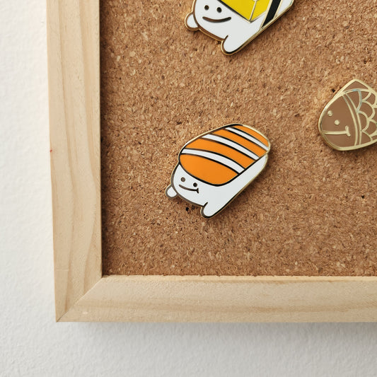 Salmon Fella Enamel Pin